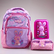 Australian Smiggle Large Rabbit Pencil Case Schoolbag Primary and Secondary School Students Kids Backpack Cartoon Animal Backpack