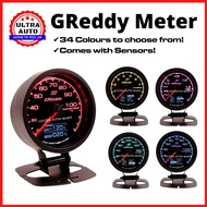 axia accessories 【GReddy Meter】【34 Colours】【60mm】 OEM Digital Meter Gauge (Water Oil Temp RPM Vacuum Boost Turbo Tempera