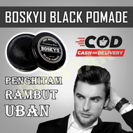 PROMO Boskyu black pomade penutup uban instan praktis 50gr menghilangkan rambut beruban pria ampuh