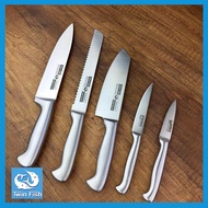 ชุดมีดครัวสเตนเลส Fortress 5 ชิ้น/ชุด Twin Fish รุ่นด้าม61