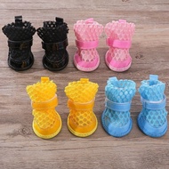 Dog Summer Shoes Dog Shoes Grid Sandals Dog Outing Shoes Small Dog Pet Shoes Dog Foot Cover