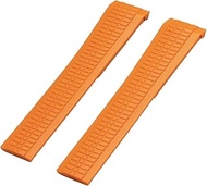 For 5968A-001 Metal Pins Watch Belt 21mm Rubber Watchband