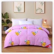 全城熱賣 - 雙人鵝絨被羽絨被芯（200*230-7磅）（小黃鴨-粉）