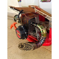 MESIN TU26 STAINLESS STEEL RACING EXHAUST LOBSTER MODEL - resing exhaust for 2-stroke pest sprayer m