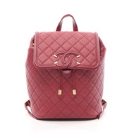 【二手】香奈兒 (Chanel) CHANEL 雙肩包 CC Filigree Matelassé A57090RED魚子醬紋小牛皮（粒面小牛皮）CC Filigree Matelassé 鏈條背包