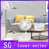 [SG SHIP]Rechargeable Portable USB fold small mini Fan Desktop Retractable Standing7200mAH