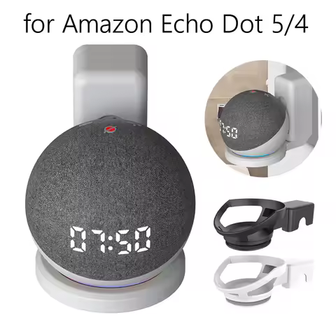 Speaker Holder Wall Bracket ABS Storage Shelf Cable Management Bluetooth-Compatible for Amazon Echo 