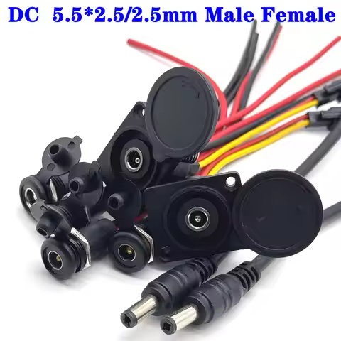 Dc2.1 / 2.5 Electric Bicycle Charging Head Lithium Battery Output Line 36V/48V Round Male and Female