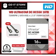 Western Digital WD Ultrastar DC HC550 16TB 3.5" 7200RPM Enterprise SATA Hard Disk Date Center Drive 