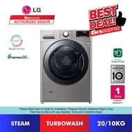 LG Front Load Inverter Washer Dryer F2720RVTV (20/10KG) with Steam™