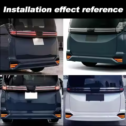 2PCS LED Rear Reflector Fog Lamp For Toyota Noah Voxy 90 R90 90S 2022 2023 Rear Bumper brake Tail Li