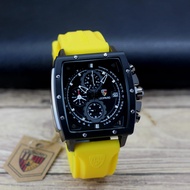 Jam tangan Pria Leopard 8829MC tali rubber /karet chronograp tanggal aktif original