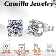 Camilla Jewelry Moissanite Diamonds With Certificate/925 Silver Original Italy Legit/Fashion Bull He