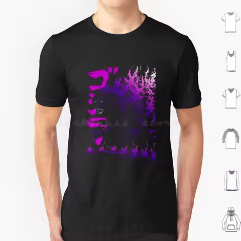 Gojira Millenium 2000 Minus 1 Shin Black Light T Shirt Big Size 100% Cotton Gojira Kaiju Giant Monst