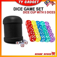 🎲[Ready Stock]🎲 Shake Dice Cup KTV Full Set + FREE 5 Dices 摇骰子 骰子盅 Dice Game