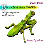 Mantis - DIY 3D Paper Animal Model Craft Kit | Educational STEM Toy | Desk Decor | Puzzle