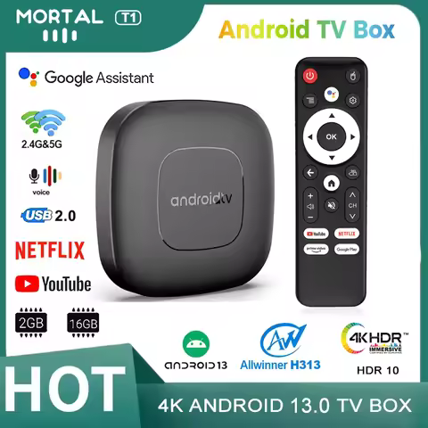 Mortal T1 Android 13 Smart Home Theater TV Box Allwinner H313 Google Assistant Streaming Bluetooth 2