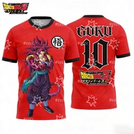25-26 Dragon Ball Goku Football Jersey Anime Graphic T-shirt Sports Dry Quickly Men's T-Shirt Childr