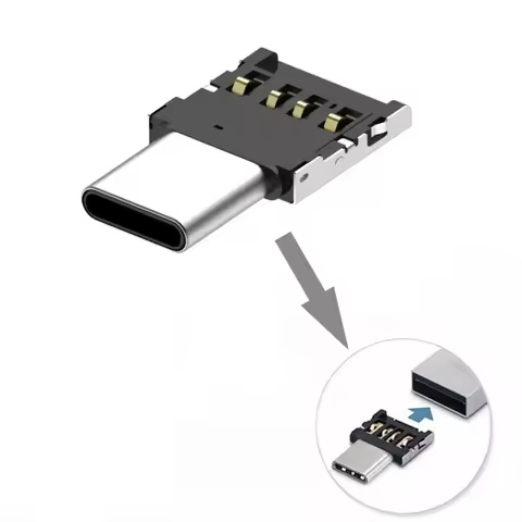 1-5PCS Universal Type-C Micro USB to USB 2.0 OTG Adapter Connector for Cell Smartphone USB2.0 Type C