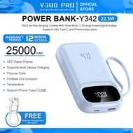 V380 Pro Original Powerbank fast charging  PD22.5W Y342 Portable 20000mAh 25000mAh Comes with three 