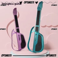 OPTIMISTI8E Beginner Practice Guitar, Portable with Auto Chord Foldable Electric Stringless Guitar, 