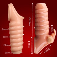 ❇Vibrating Penis Sleeve Cock Ring for Men Penis Enlargement Erection Lasting Lock Semen Penis Ring Sex Toys Delay Ejacul