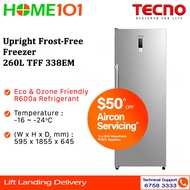 Tecno Upright Frost-Free Freezer 260L TFF 338EM