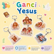 GANTUNGAN JOYISEVERYWHERE Jesus Bible Verse Keychain