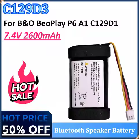 New C129D3 7.4V 2600mAh High Quality Bluetooth speaker battery for B&O BeoPlay P6 A1 C129D1 Recharge