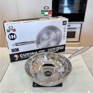 Casani 20 26 28cm Autologous Non-Stick Stainless Steel Pan Shallow, Deep