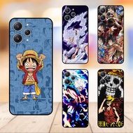 Xiaomi Redmi 12 phone case with black border Luffy One Piece