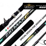 MAA JORAN PANCING (6'0ft-6'3ft) Ajiking Zigmax -C Jigging Casting Fishing Rod 8-10kg Max Load TELESC