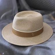 Panama Straw Hat Summer Sun Hat Men's Leisure Jazz Sun Hat With Wind Rope Uv Protection Women's Beach Sun Hat Holiday Gift