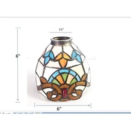 HMJ8038 Tiffany Lamps Colored Glass Shade Bead Light Table lamp Chandelier Dual Purpose (4S-1L4F-AW0