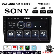 [6GB RAM+64GB ROM] SONY Style Android Player 9"10 inch Quad Core Car Multimedia MP5 Player Wifi Blue