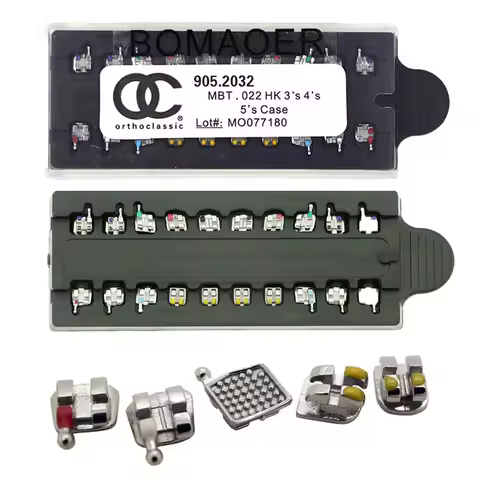 10Sets High Quality OC Dental Brackets MIM Orthodontic Brace Dental Metal Bracket Roth/MBT 022 345Ho