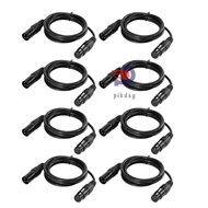 1M/3.3ft XLR Cable DMX Stage Light Cable 3-Pin XLR Male to Female Plug Black PVC Jack for Moving Head Light Spotlight Par Light Microphone Mixer, 8-Pack [ppday]