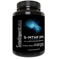 Intelligent Labs 1MG 5-MTHF Methylfolate, 120 Capsules, 4 Months Supply, Best Value Folic Acid Suppl