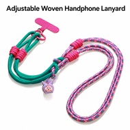 Adjustable Woven Handphone Lanyard Stylish Crossbody Phone Strap Anti-lost Mobile Phone Neck Strap