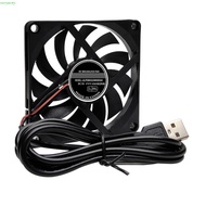 cucryaa 5V USB 80mm Cabinet Cooling Fan Waterproof Housing For Networking Equipment