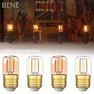 BENEKIY T28 Crystal Light Bulb, Warm White 1W LED Light Bulb,  E26 E27 Candle Incandescent LED Bulb 