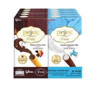 Glico Pejoy Belgian Chocolate / Vanilla Hokkaido Milk Contains 10 Pcs