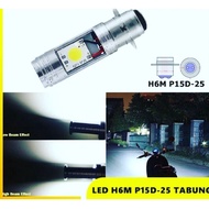 H6 motorcycle headlight 2 sides white light dop led headlight for automatic scooters cob ac dc headl
