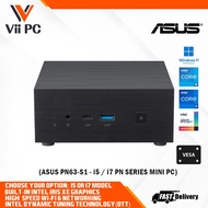 ASUS PN63-S1, i5 / i7 Ultracompact Mini PC, iRIS XE GRAPHICS, 512GB M.2 NVMe, WINDOWS 11 PRO-S5033AD