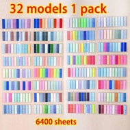 32 Types 1 Package Of Index Labels 200 Pieces Each, A Total Of 6400 Pieces Of Translucent Plastic In