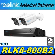 Reolink RLK8-800B2 4K 8-Channel PoE Security Camera NVR System  4K Ultra HD - Redefines 24/7 Video S