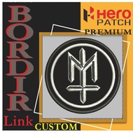 BLACK ROUND MATERNAL LOGO HP-274 PATCH EMBROIDERED LOGO/ EMBLEM