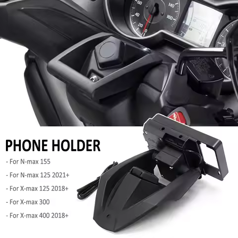 FOR YAMAHA XMAX NMAX 125 X-MAX 300 N-MAX 155 Motorcycle GPS Phone Navigation Bracket Wireless USB Ch