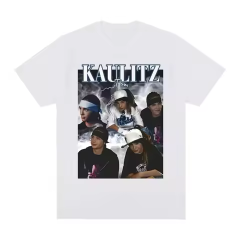 Rock Band Tokio Hotel Tom Kaulitz Graphic T Shirt Men Clothes Hip Hop Punk Gothic T-shirt Cotton Ove