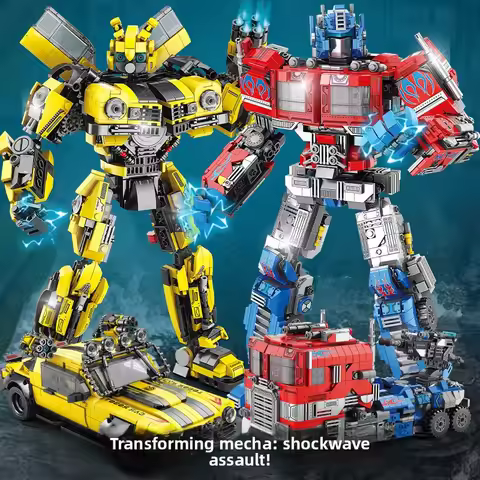 Compatible with Lego Building Blocks Deformation Big Mecha Car Robot Children Zhihui Puzzle Number